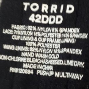 torrid Intimates & Sleepwear - ⬇️TORRID Push Up Bra 42DDD Black torrid Intimates & Sleepwear - ⬇️TORRID Push Up Bra 42DDD Black